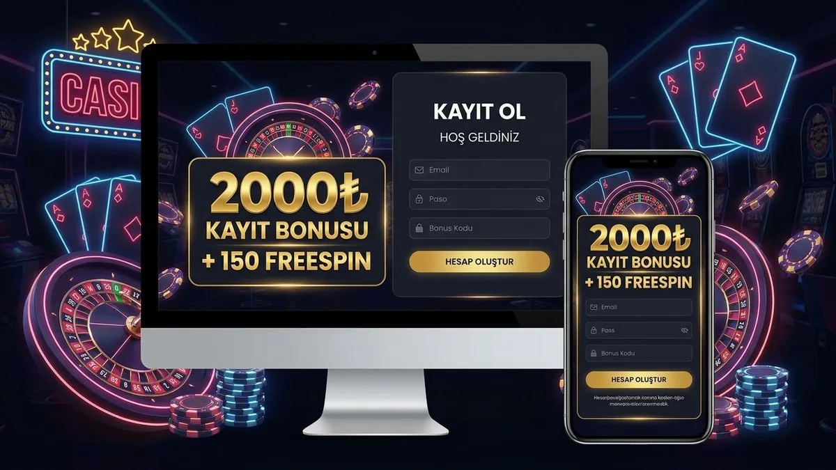 Bonuslu kayıt ekranı